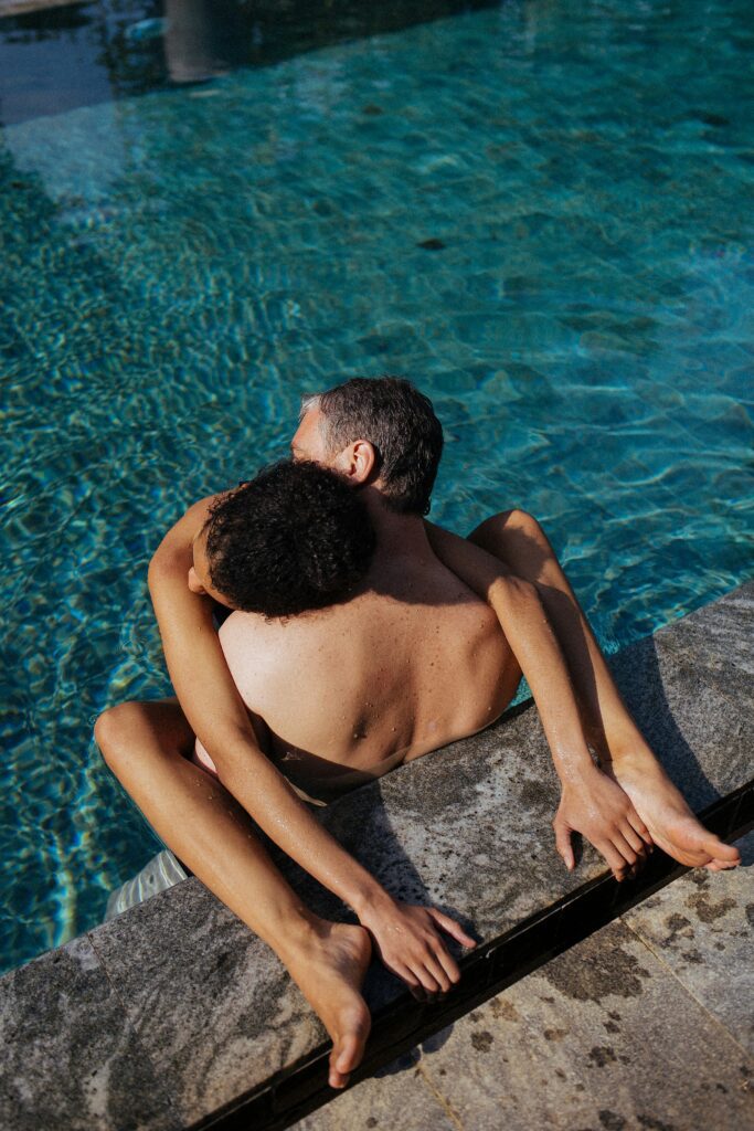 Couple enjoying the spa at Azure Palm Resort